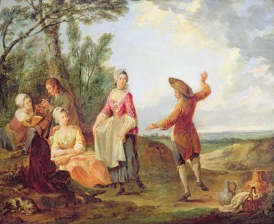 De Rustieke Dans door Francois Louis Joseph Watteau